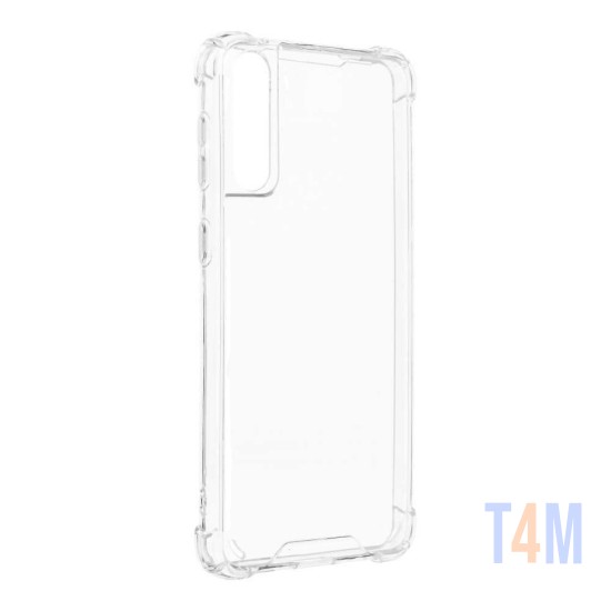 Capa de Silicone com Cantos Duas para Samsung Galaxy S21 Ultra Transparente